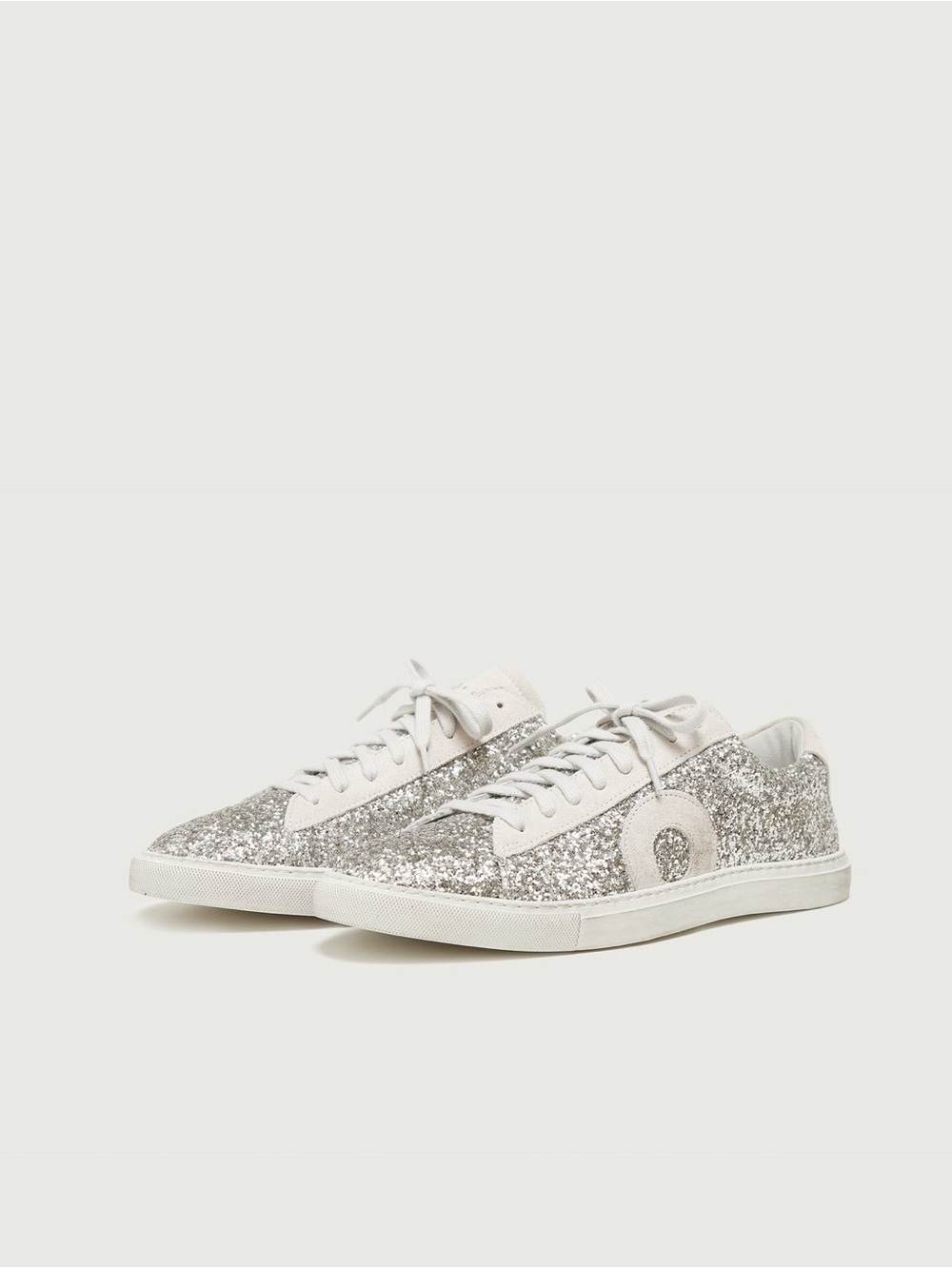 Oliver Cabell Silver Glitter Low-Top Women's Sneakers size 11